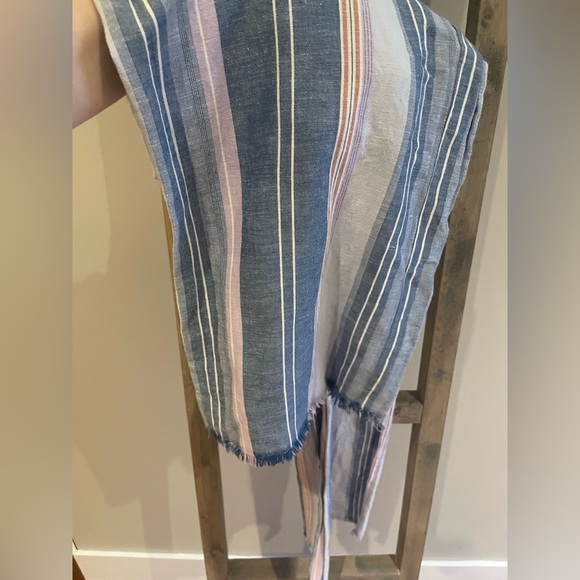 Anthropologie DREW Striped Wide Leg Jumpsuit in Multi Blue Stripe - Picture 2 of 7